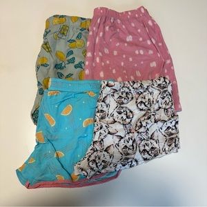 4 pairs of PJ shorts, size medium, various brands